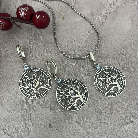 Серебряные серьги Совушки